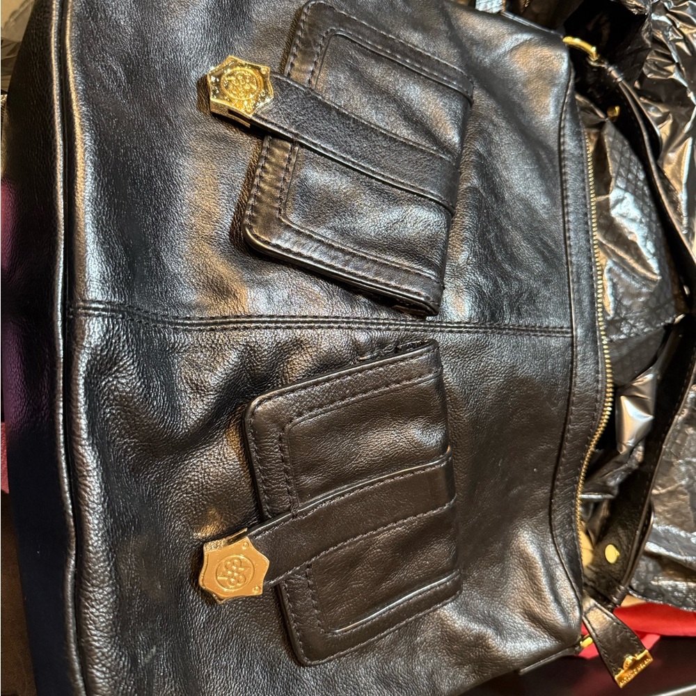 Antonio Melani Veg Core Shoulder Bag Black Leathers